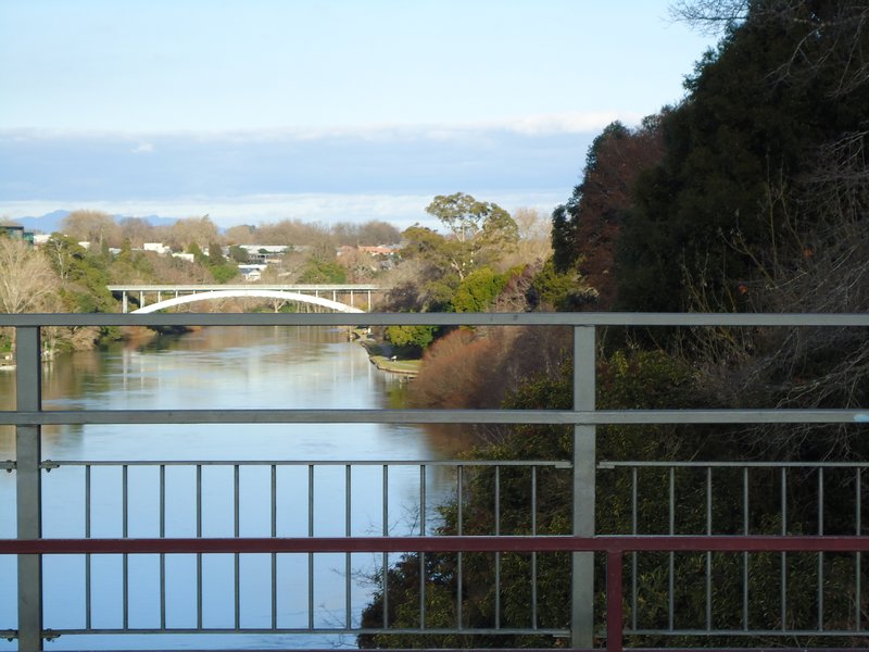 Uitzicht vanaf Whitiora Bridge
