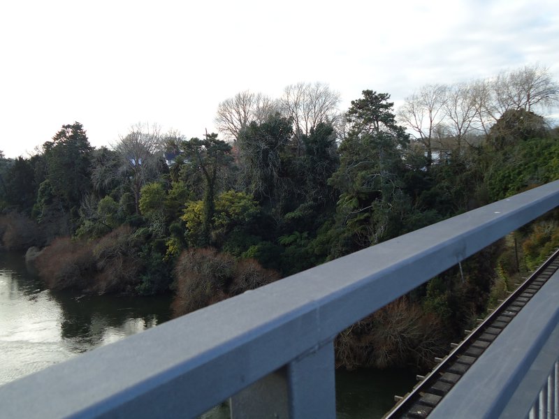 Uitzicht vanaf Whitiora Bridge
