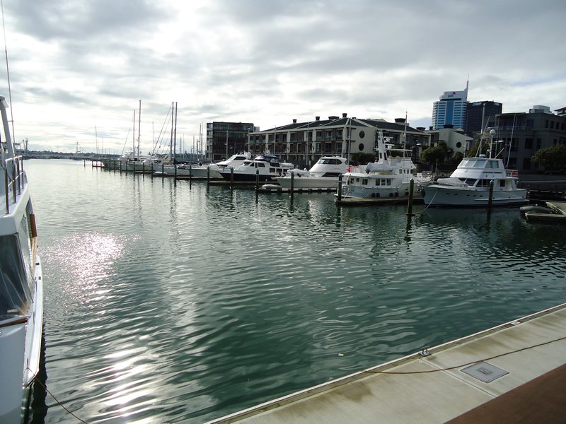 Klein deel van de haven in Auckland