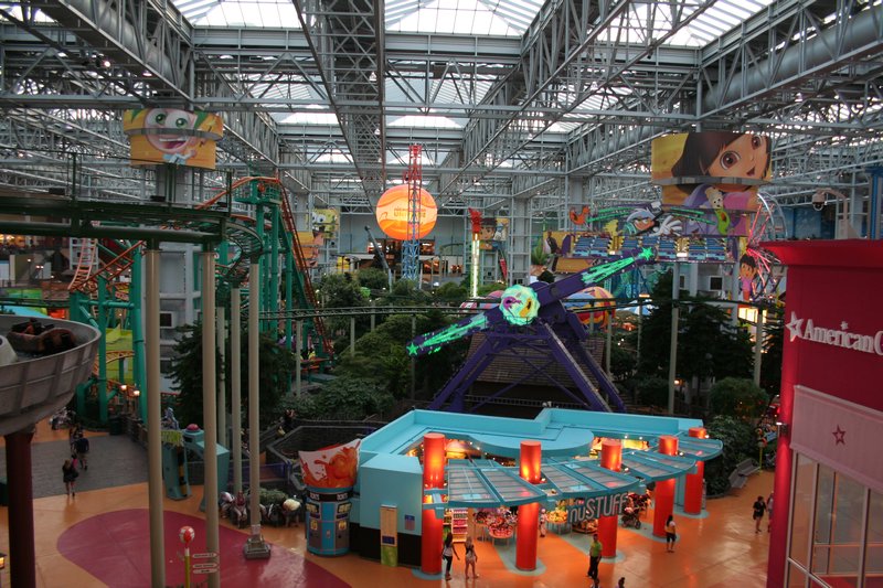 An amusement park INSIDE the mall!