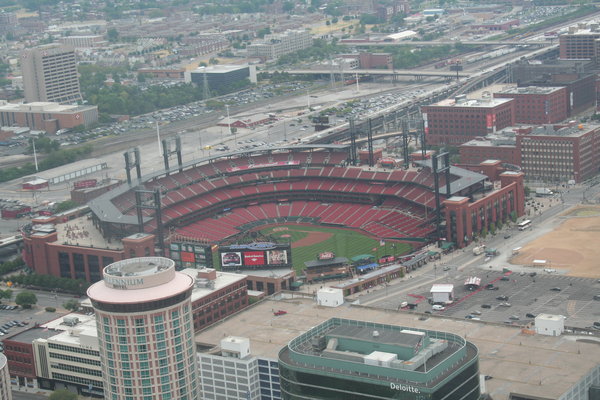 View of the ball park from the top