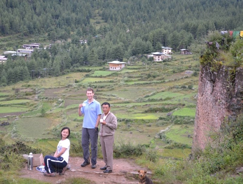 Visiting Drugyel Dzong Ruins with Pem and her father