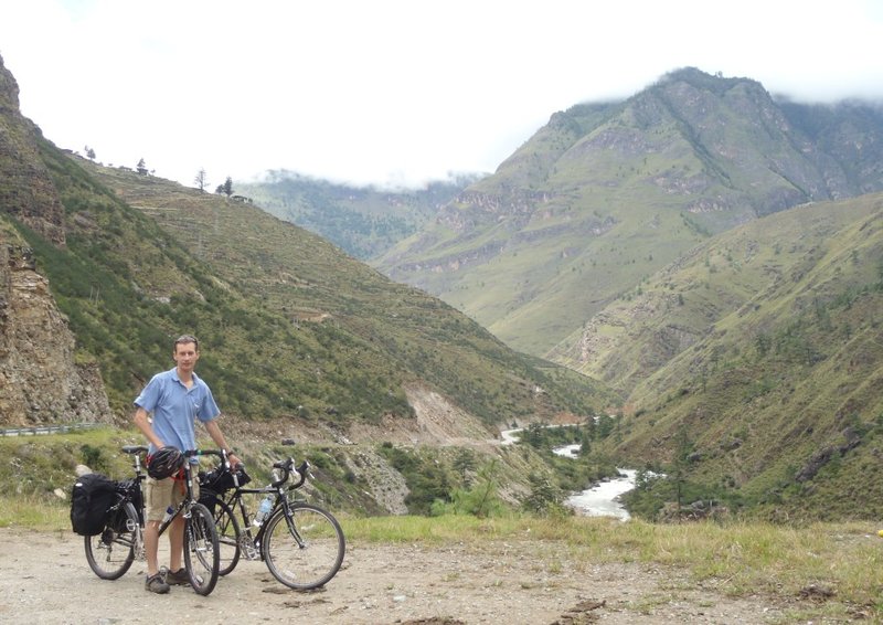 Cycling Back from Paro to Thimphu along the Mountain Roads