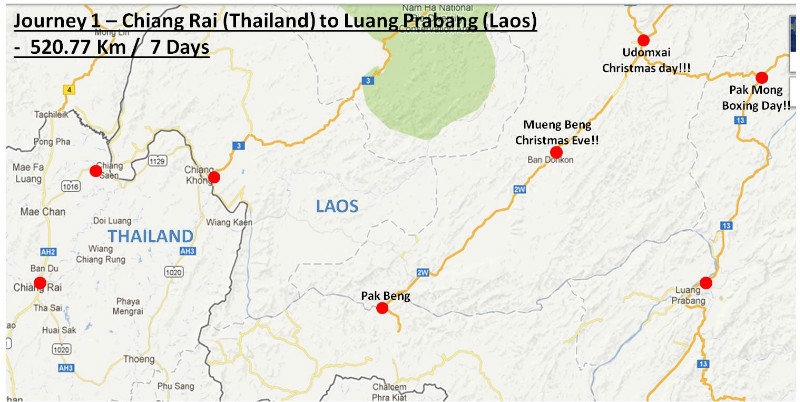 Stage 1 - Chaing Rai to Luang Prabang
