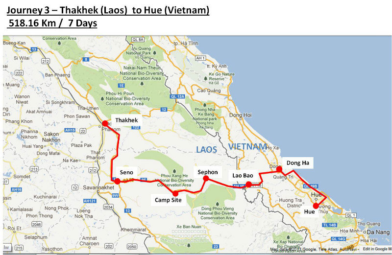Thakhek (Laos) to Hue (Vietnam)