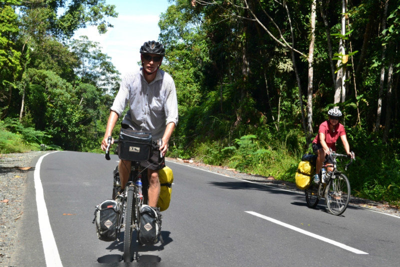 Cycling through the jungle in the National Park