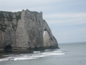 Arch formations in cliffs