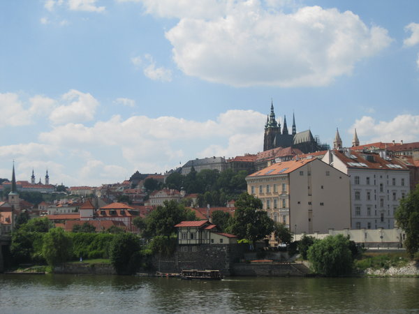 River and castle in back
