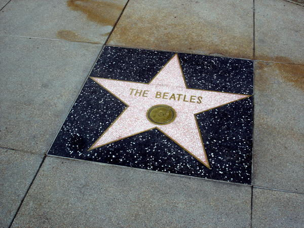 The Beatles star at the start of Hollywood Blvd. 