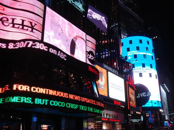 The neon lights really ARE bright on Broadway