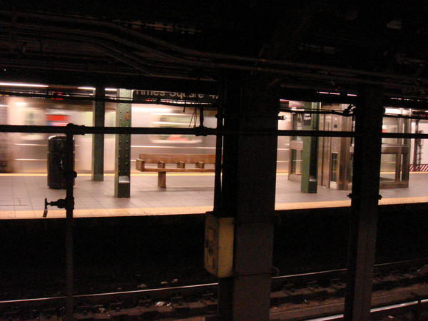 Subway approaching in the station