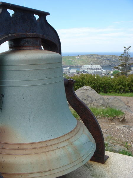Bell with the sea in the background