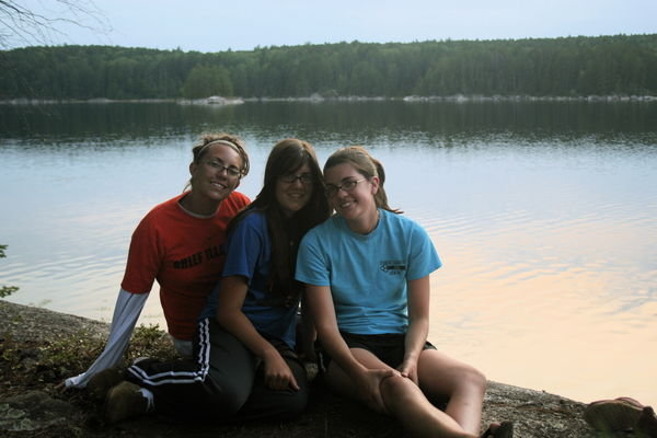 Me, Hannah, and Abby at the last campsite