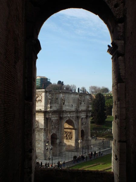 View of the Arc di Constantine from the Colosseo