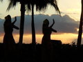 Hawai'ian luau at sunset