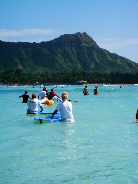 Heading out for a surf lesson