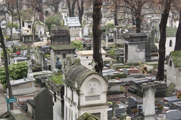 Whimsical graves - Montmartre Cemetery