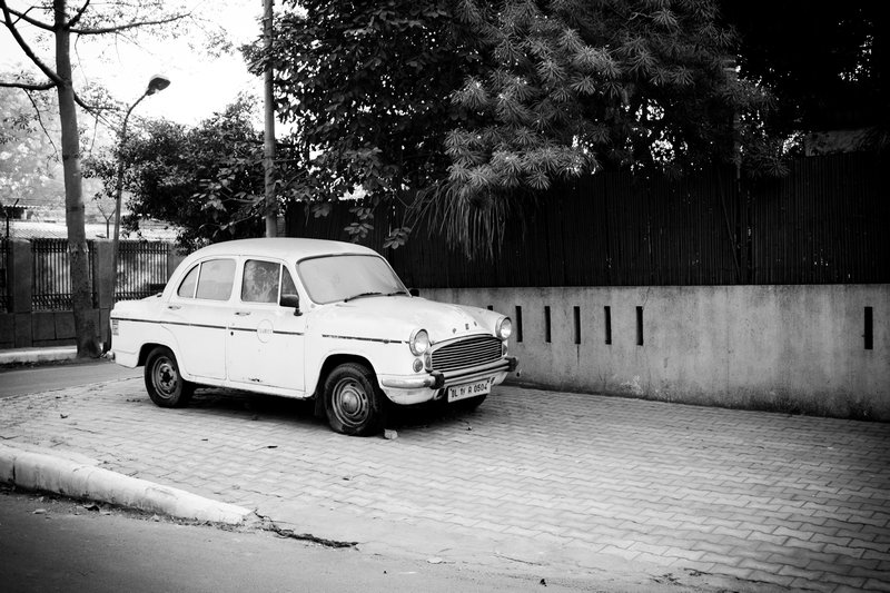 Old car in Old Delhi