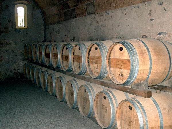Barrels in storage at Niebaum