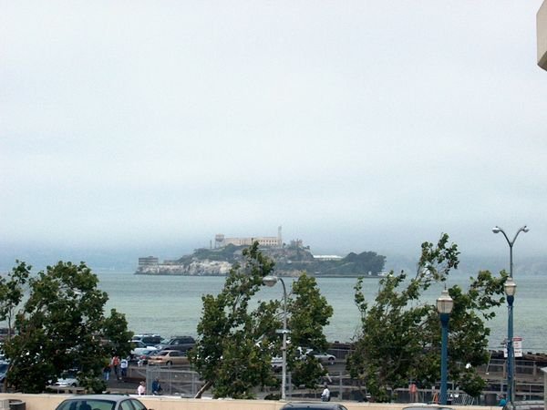 View from our hotel, you can see Alcatraz