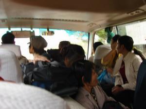 Chicken bus ride from Li River to Yangshou