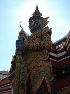 Demon guardian of the Temple of the Emerald Buddha