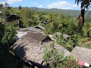 Rooftop view of Karen tribe village