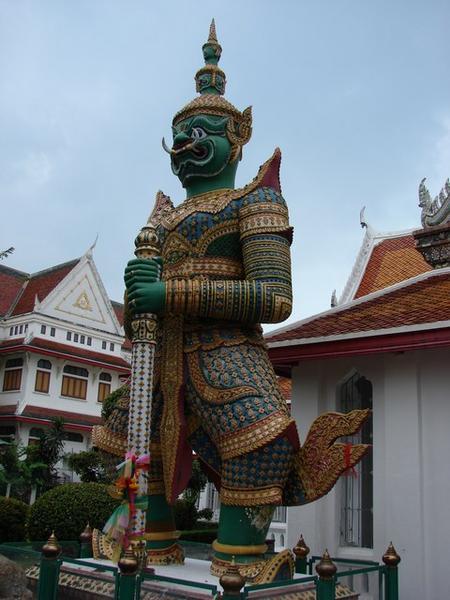 Temple Guardian or sometimes referred to as a  demon named Tasakantha in front of the Ordination Hall at Wat Arun
