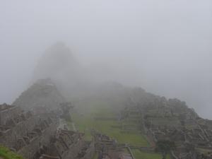 First shot of day at Machu Picchu