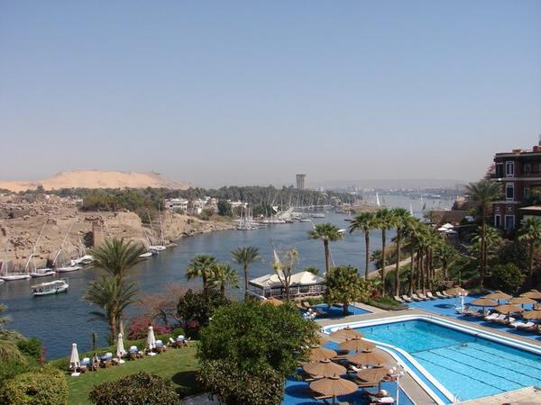 View out of Hotel in Aswan