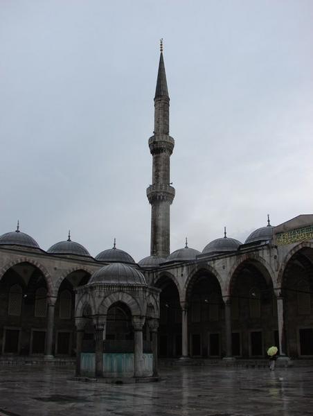 Inside courtyard of Blue mosque