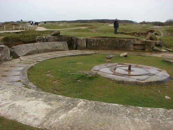 Base of gun - one target of US forces at Pointe du Hoc