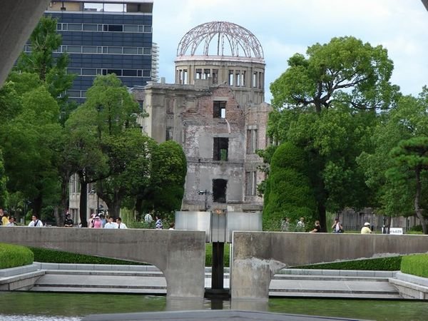 Atomic Bomb Dome with Flame of Peace