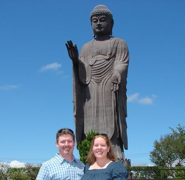 Us with Ushika Daibutsu (Great image of Amida Buddha)