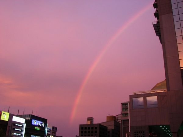 Lovely rainbow over Kyoto