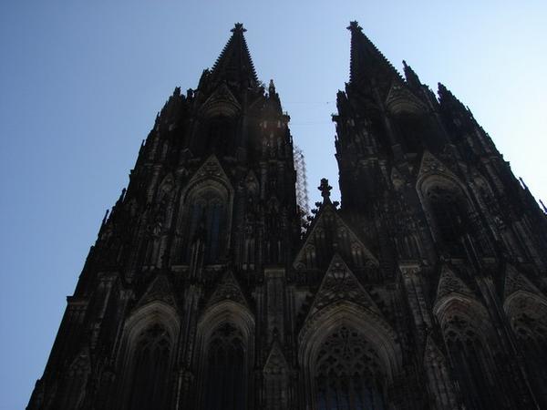 Looking up at front of The Cathedral @ Koln
