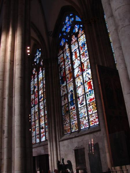 Stainglass in vestibule of The Cathedral @ Koln