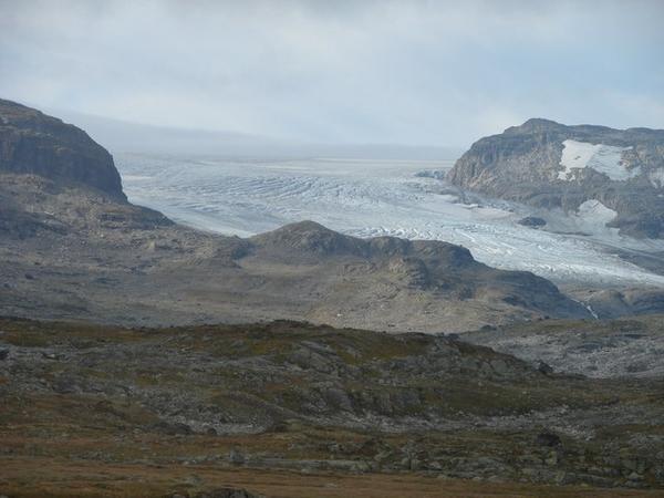 Glacier close to Gol on trip to Myrdal-