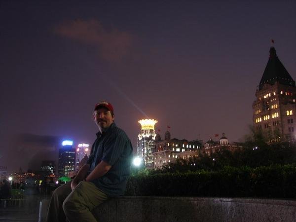 Scott with Shanghai Bund area as background