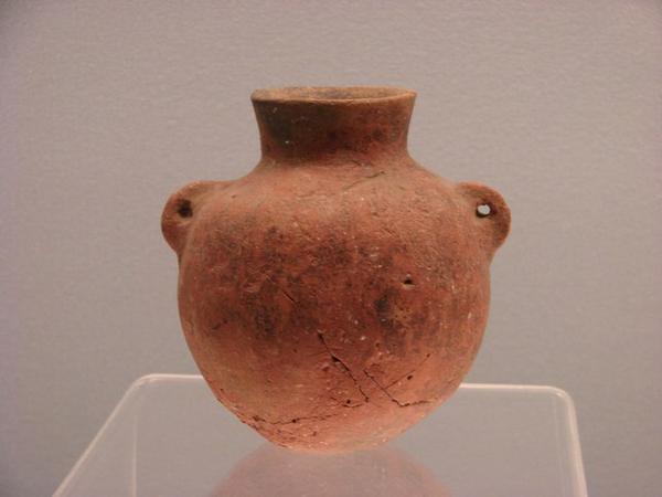 Red Pottery Pot with two ears- 6000-5200 BC