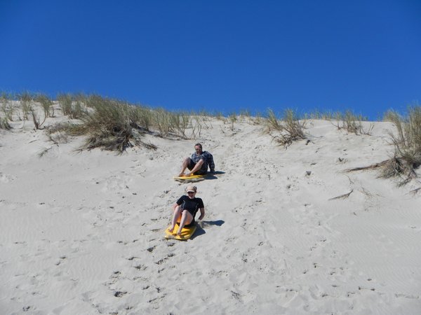 Charles & I Sandboarding