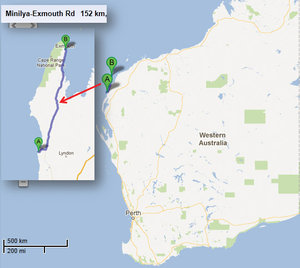 Coral Bay to Exmouth (152km)