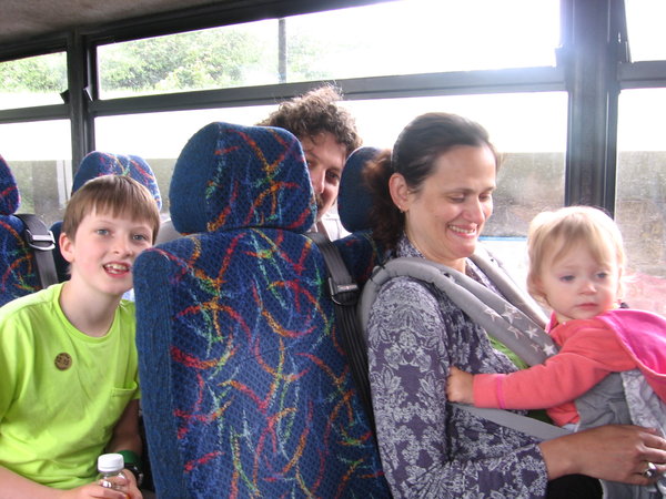 On the visitor bus to Newgrange