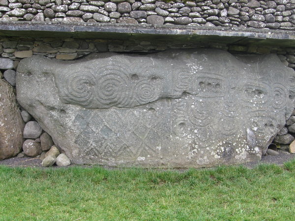 Newgrange kerbstone with megalithic art