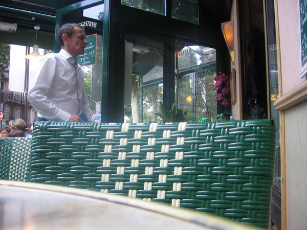 Our esteemed Parisian waiter hard at work