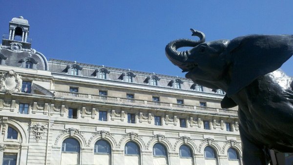 I love this elephant - outside of the Musee d' Orsay