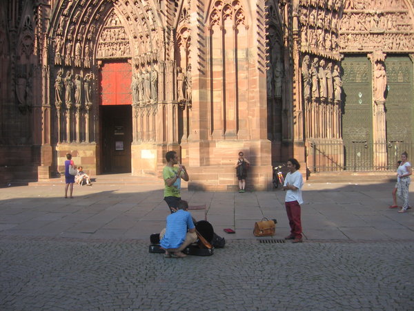 In front of Notre Dame du Strasbourg