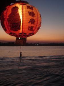 sunset mekong delta