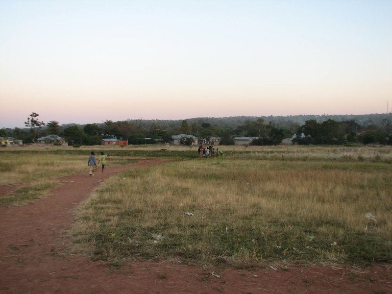 The dusty Kesesa footy pitch 