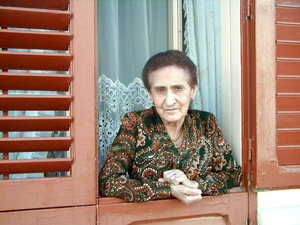 Zia Tina at her house in Ribera, Sicily